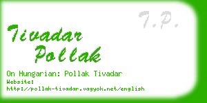 tivadar pollak business card